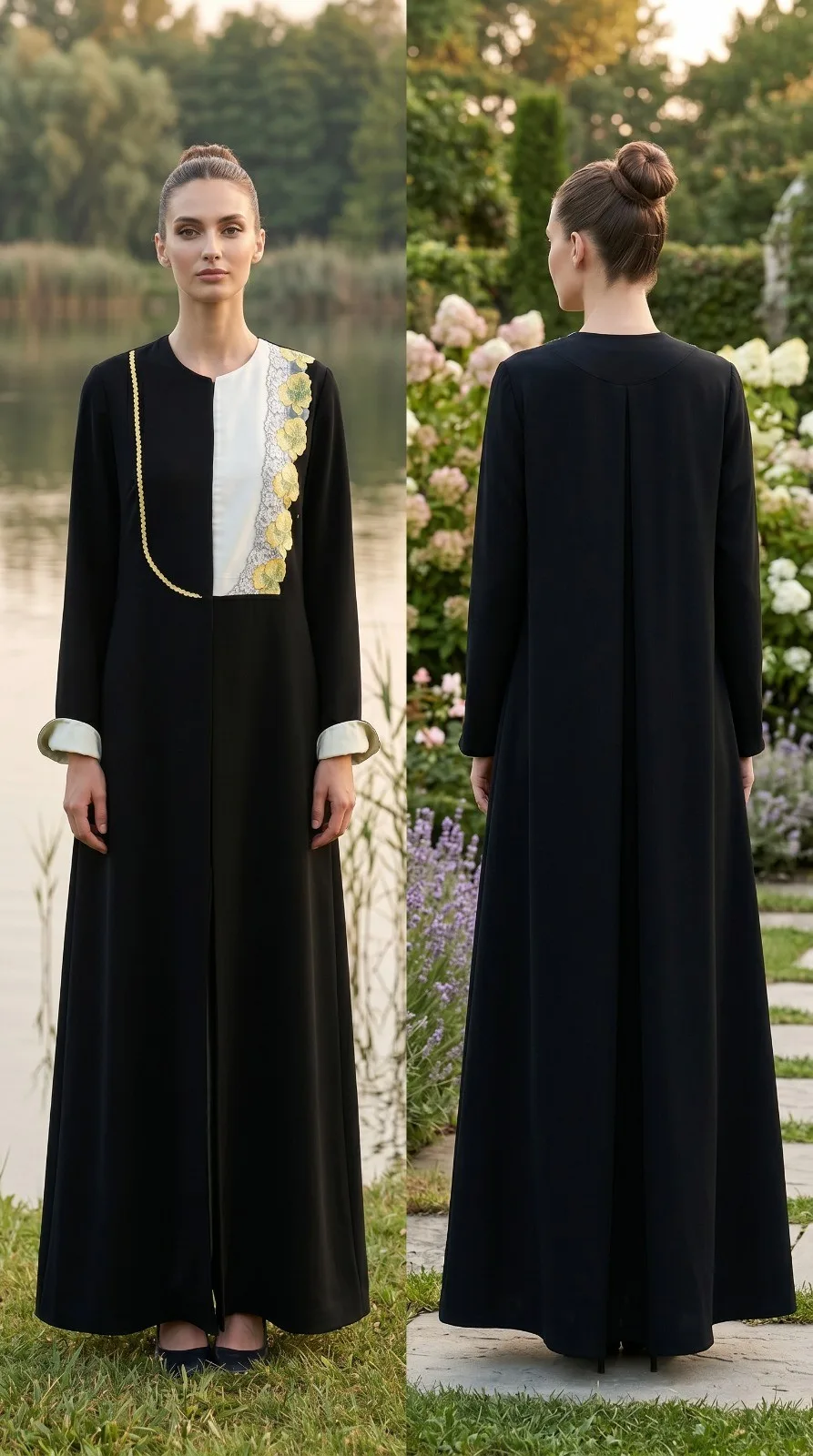 Lace Applique Abaya